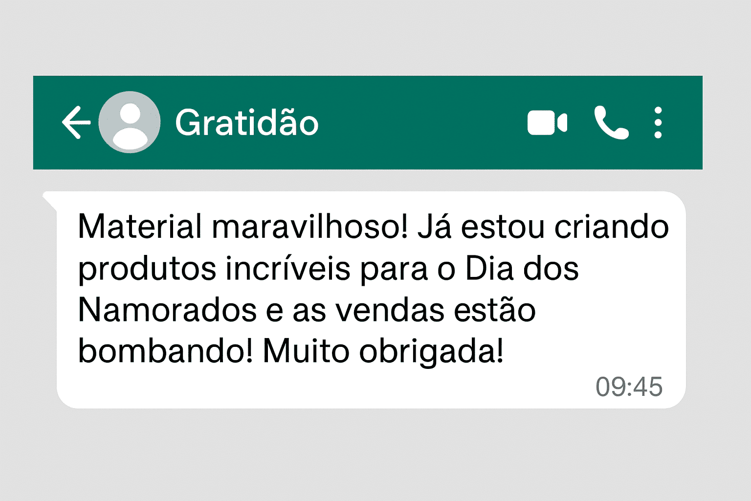 Mensagem de Apreço e Sucesso